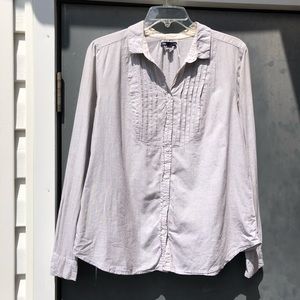 Light gray Gap linen button down shirt size L